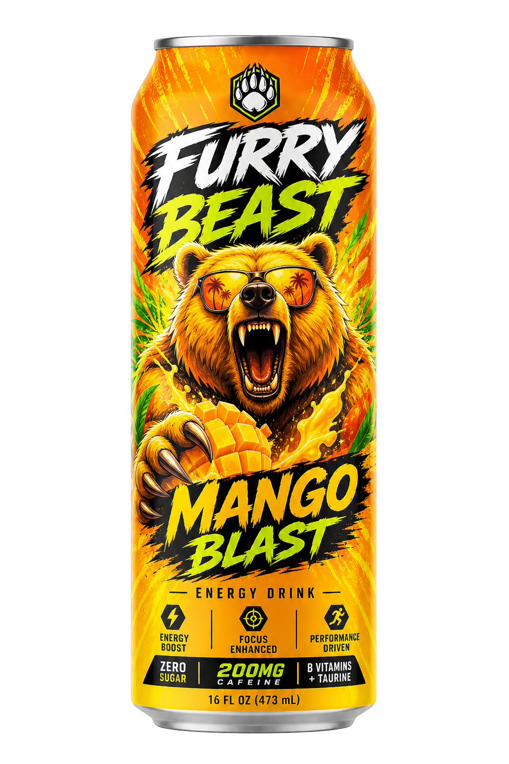 Furry Beast Mango Blast can